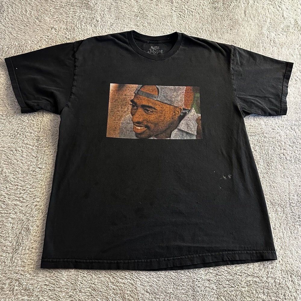 Poetic Justice T-Shirt Mens‎ Size Large Tupac 2Pac Graphic Black Movie Show